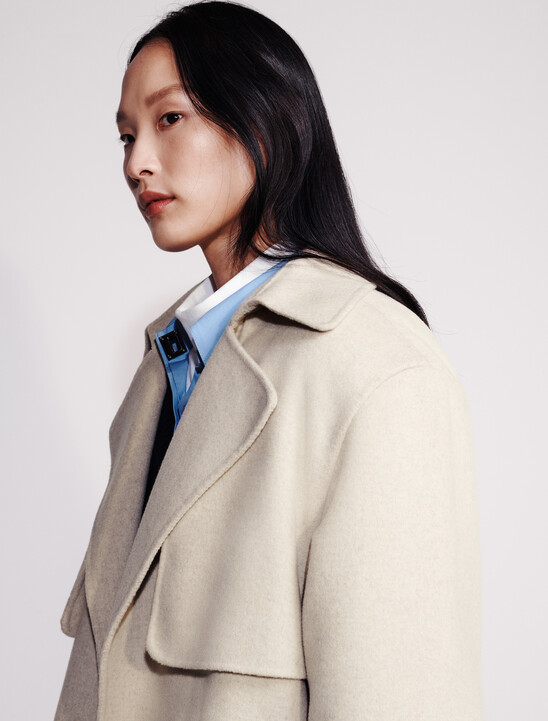 Wool Blend Trench Coat