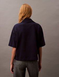 Cotton Jersey Logo Polo Shirt, Baritone Blue, hi-res