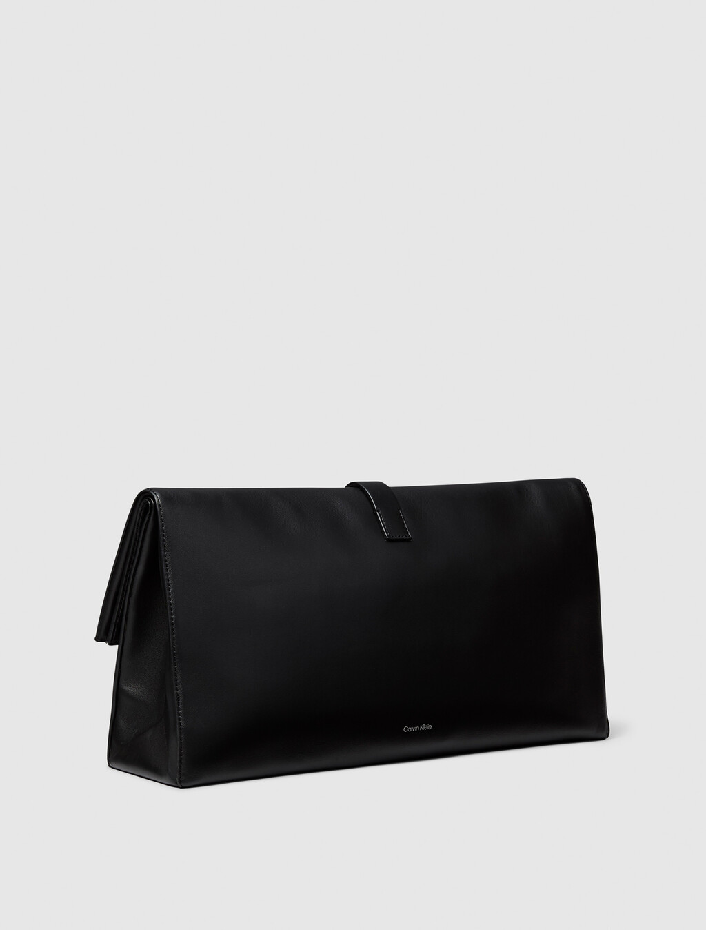 Leather Clutch, Black, hi-res