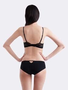 CK Black Plunge Push Up Bra, BLACK, hi-res