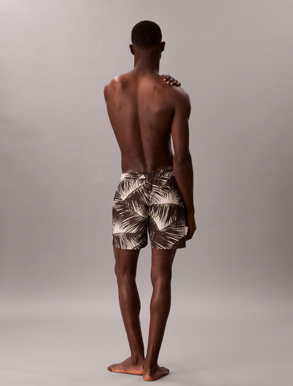 Solid Swim Shorts, 20251 ADVENTURE PALM+OATMEAL, hi-res