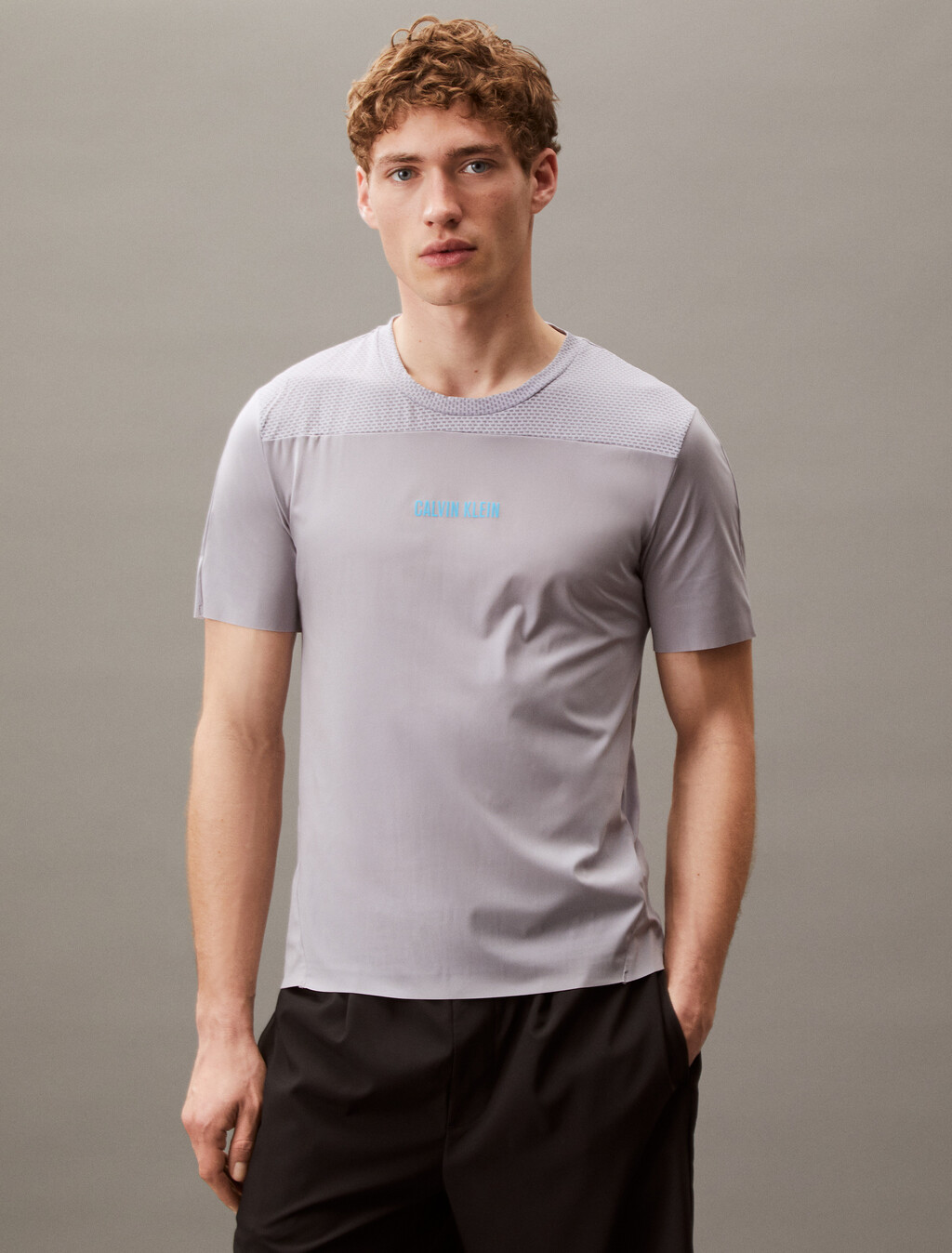 Intense Power Gym T-Shirt, Misty Grey, hi-res