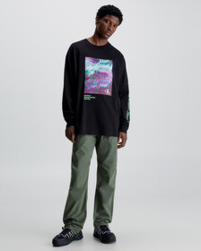 Photo Print Long Sleeve T-Shirt, Ck Black, hi-res