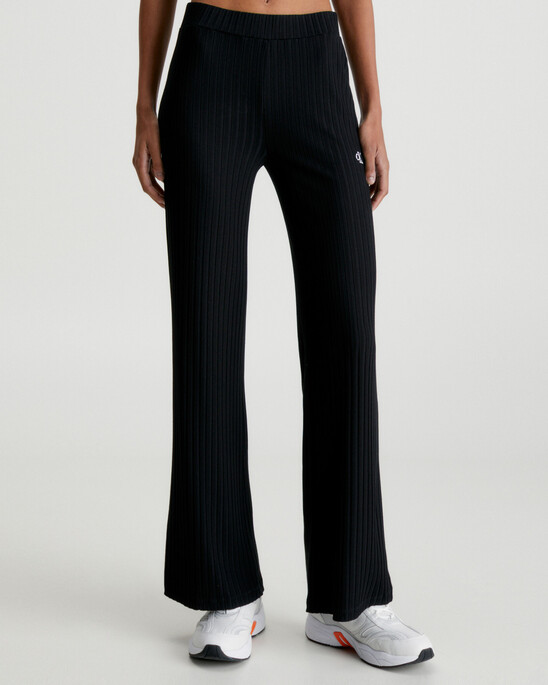 Elongated Rib Knit Pants