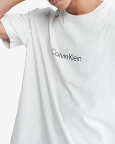 Calvin Logo Crew Neck Tee, Light Grey Heather, hi-res