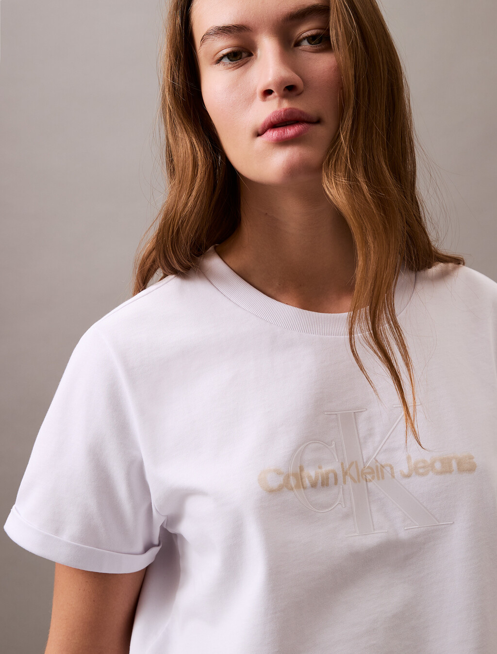 Cropped Gloss Logo T-shirt, Brilliant White, hi-res