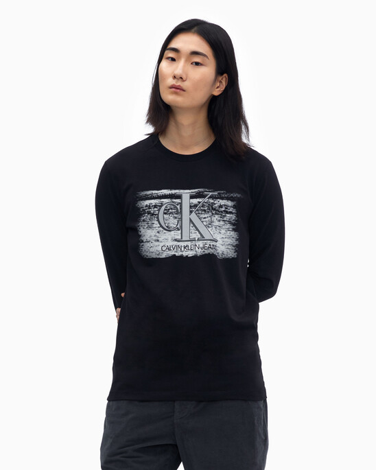 White Noise Logo Long Sleeve Tee