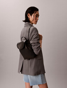 Allover Emblem Logo Mini Backpack, BLACK AOP, hi-res