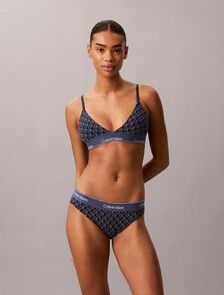 Limited Edition Bikini Briefs - Icon Cotton Modal, Denim Emblem Pageant Blue, hi-res