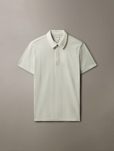Double Mercerized Cotton Short Sleeve Polo, Vaporous Gray, hi-res