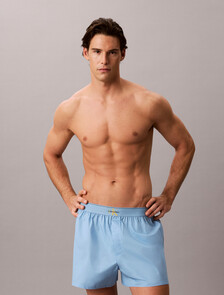 CK X Cotton Monogram Slim Boxer, Gulf Blue, hi-res