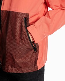 PACKABLE STACKED LOGO WINDBREAKER, Rhubarb Red, hi-res
