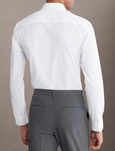 Supima Stretch Cotton Slim Button-Down Shirt, Brilliant White, hi-res