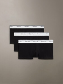Cotton Stretch Balance Low Rise Trunks 3 Pack, BLACK/BLACK/BLACK, hi-res