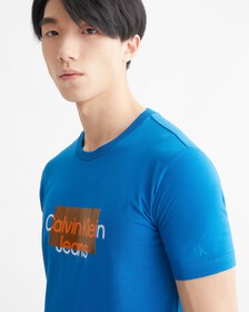 Movements Blurry Logo Slim Tee, Tarps Blue, hi-res