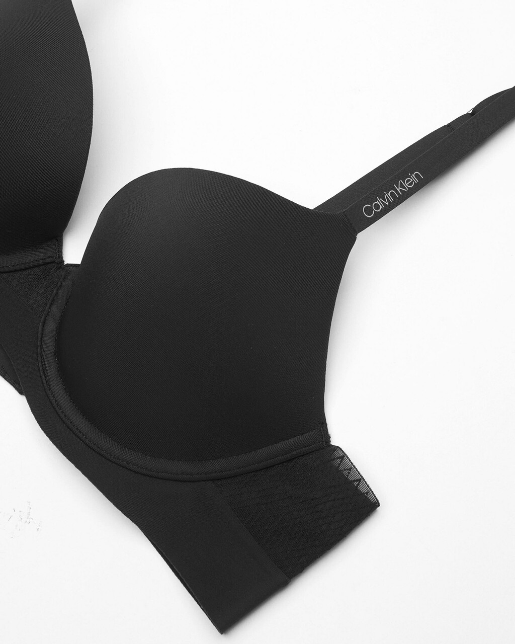 Mesh Lace Lightly Lined Demi Bra, Black, hi-res