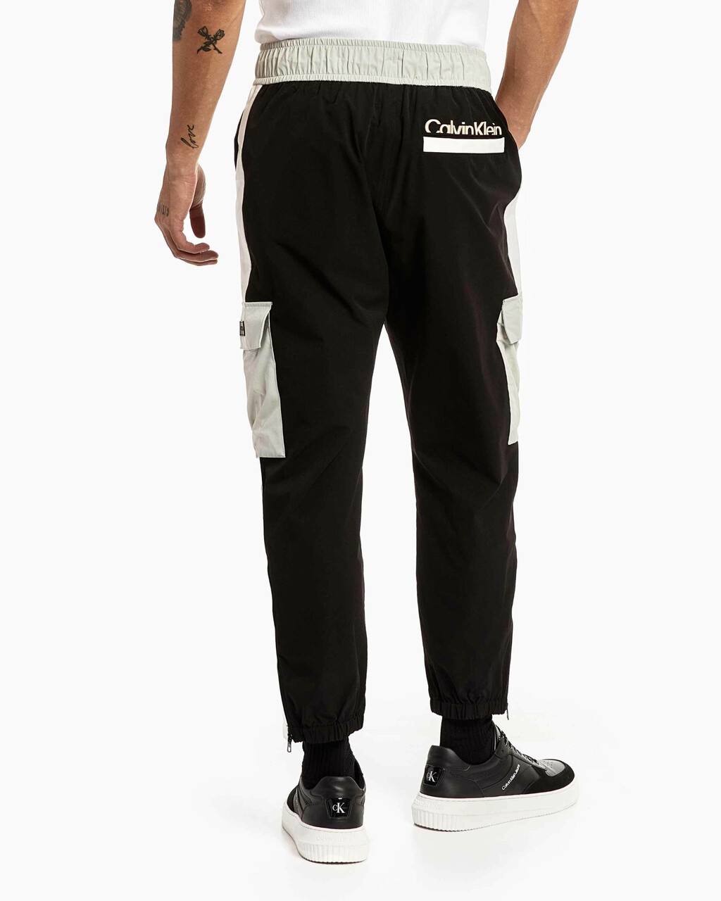 Unisex Color Block Joggers, Ck Black, hi-res