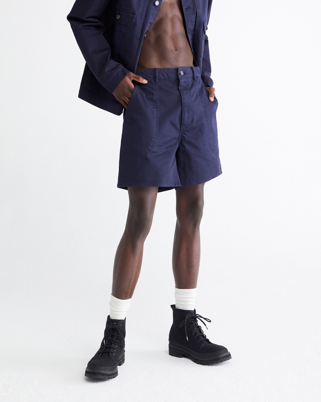 STANDARDS OVERDYED DECK SHORTS, NAVY BLAZER-410, hi-res