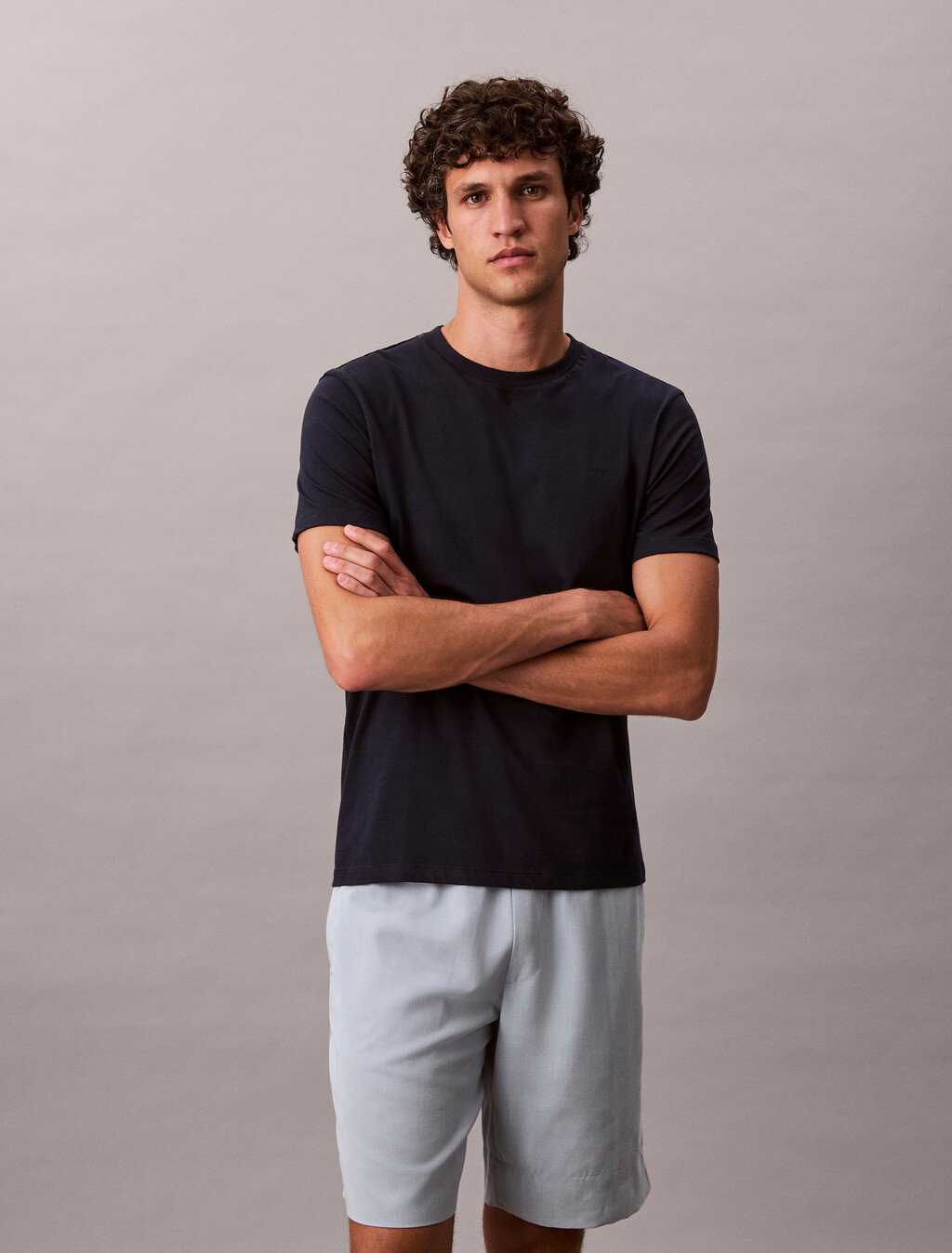 Solid Liquid Touch Crewneck Tee, Dark Sapphire, hi-res