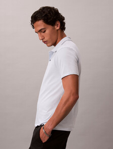 Stretch Cotton Slim Polo, Plein Air, hi-res