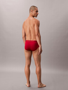 CK Black Microfiber Hip Brief, Red Stamp, hi-res