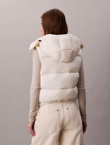 Relaxed Hooded Down Puffer Gilet, Jet Stream, hi-res