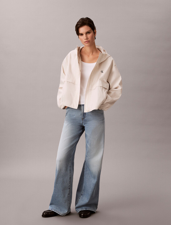 Relaxed Hooded Tech Jacket