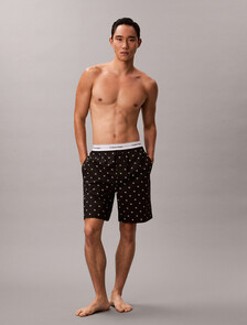 Cotton Poplin Sleep Short, DIAMOND LOGO BLACK, hi-res