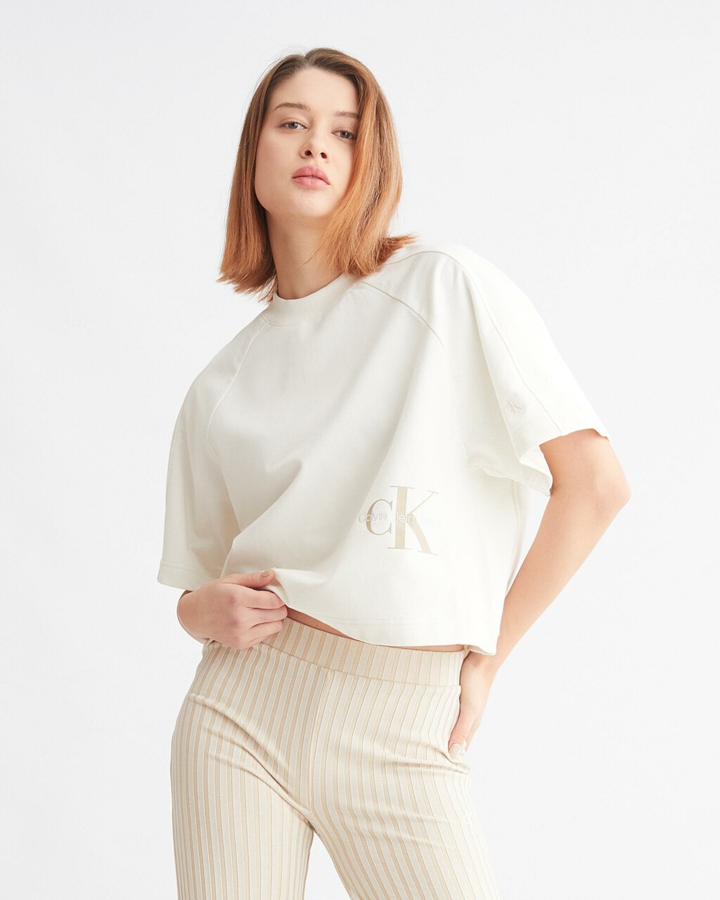 ARCHIVAL NEUTRALS RELAXED TOP, IVORY, hi-res