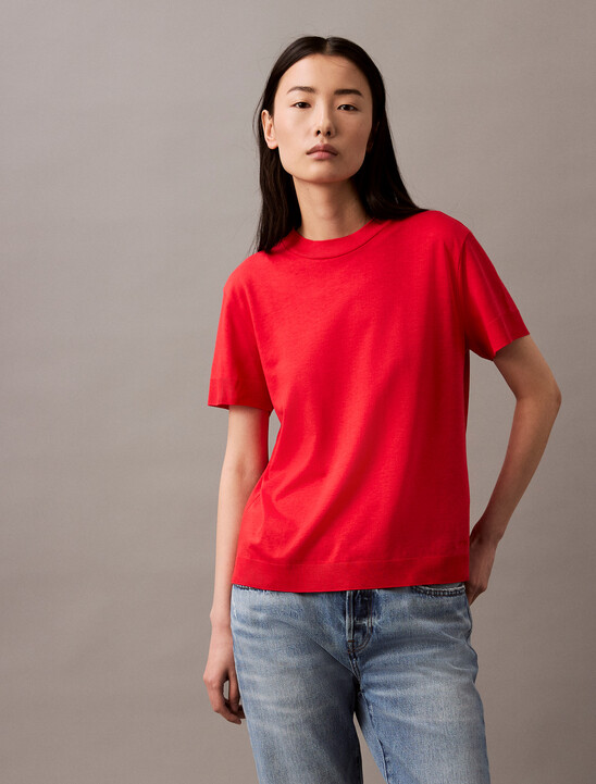 Silk Touch Mockneck Tee