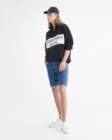 NOCTURNAL REDS HALF ZIP SWEATSHIRT, CK BLACK, hi-res