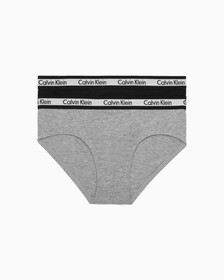 Boys 2 Pack Modern Cotton Briefs, Greyheather/Pvhblack, hi-res