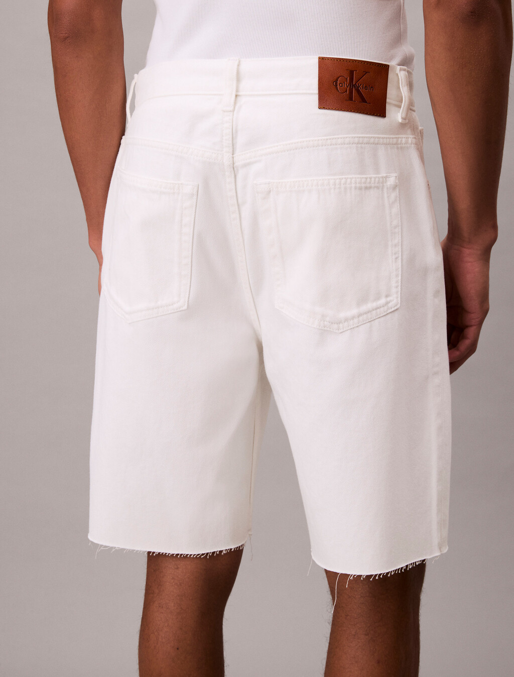 90's Loose Denim Shorts, CHALK WHITE, hi-res
