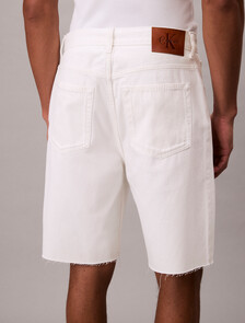 90's Loose Denim Shorts, CHALK WHITE, hi-res
