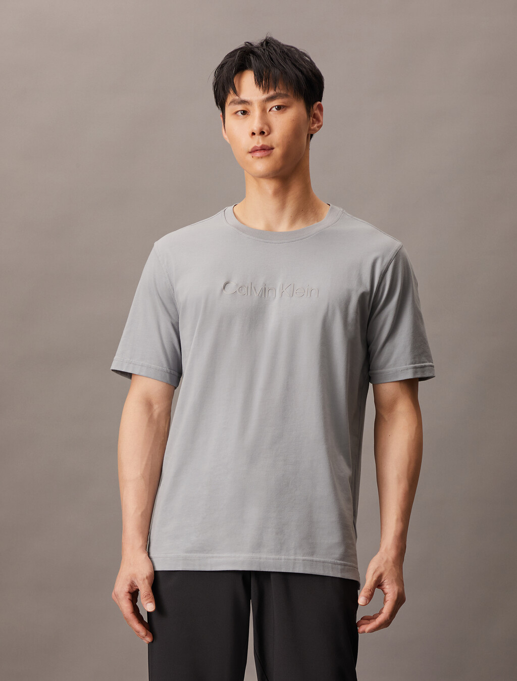 Essential Logo Short Sleeve Tee, Sleet, hi-res