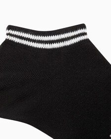 MEN'S LOGO LOW CUT SOCKS, DARK GREY BLK, hi-res