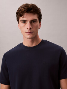 Tonal Monogram Crewneck Tee, Dark Sapphire, hi-res