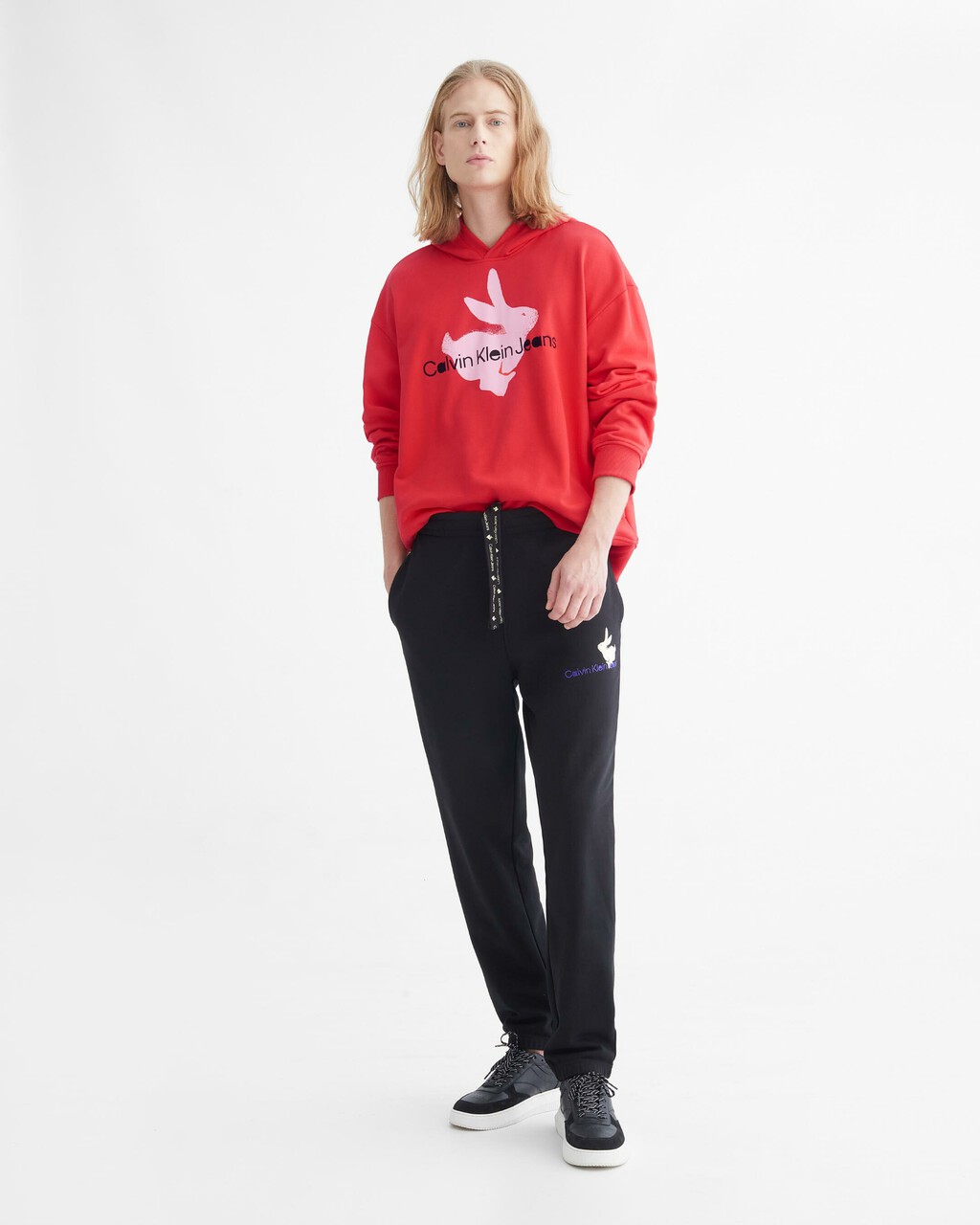 Year Of The Rabbit Hoodie, FLAME SCARLET, hi-res