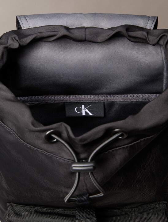 Bold Logo Nylon Mini Flap Backpack