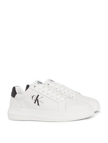 Leather Trainers, Bright White/Black, hi-res