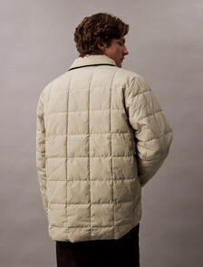 Reversible Puffer Shirt Jacket, Black / Tea, hi-res