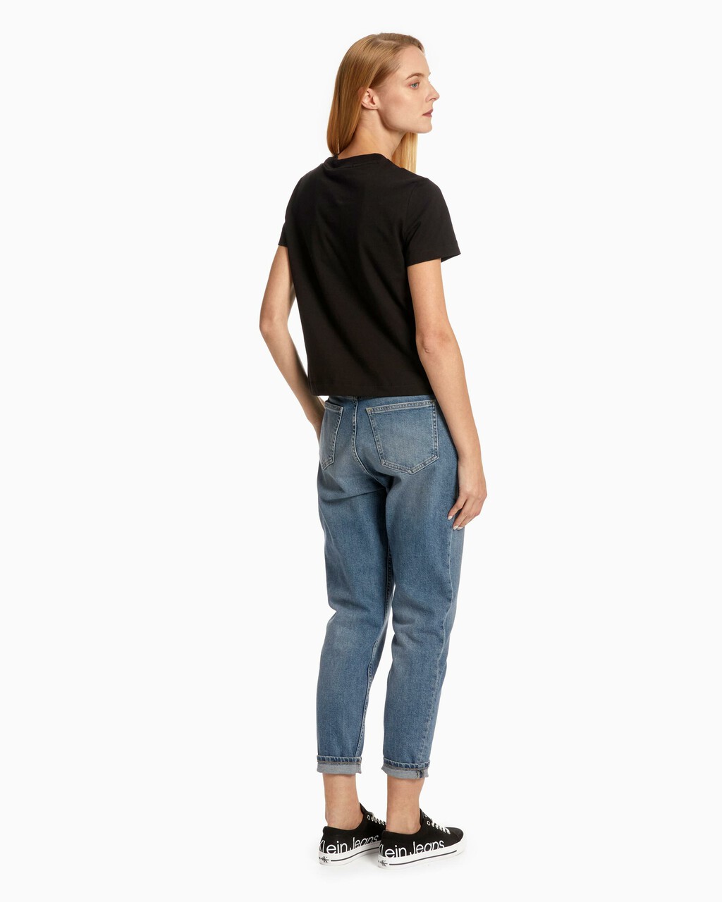 PEARLIZED MONOGRAM APPLIQUE TEE, Ck Black, hi-res