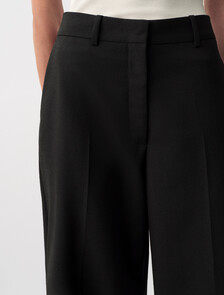 Simone Wide Leg Trousers, Black, hi-res