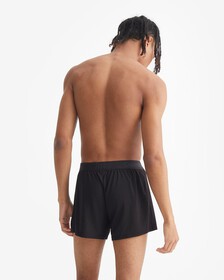 CK BLACK PIQUE SLIM BOXERS, Black, hi-res