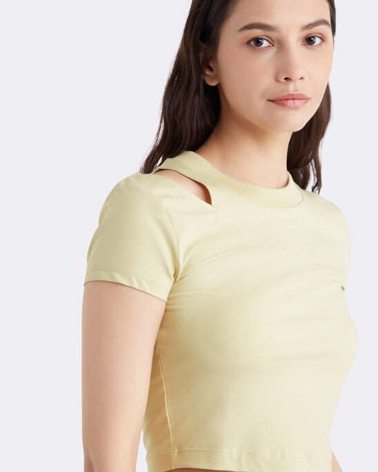 Shoulder Cut-Out Baby Tee