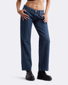 Extreme Low Rise Baggy Jeans, 014A INKY BLUE, hi-res