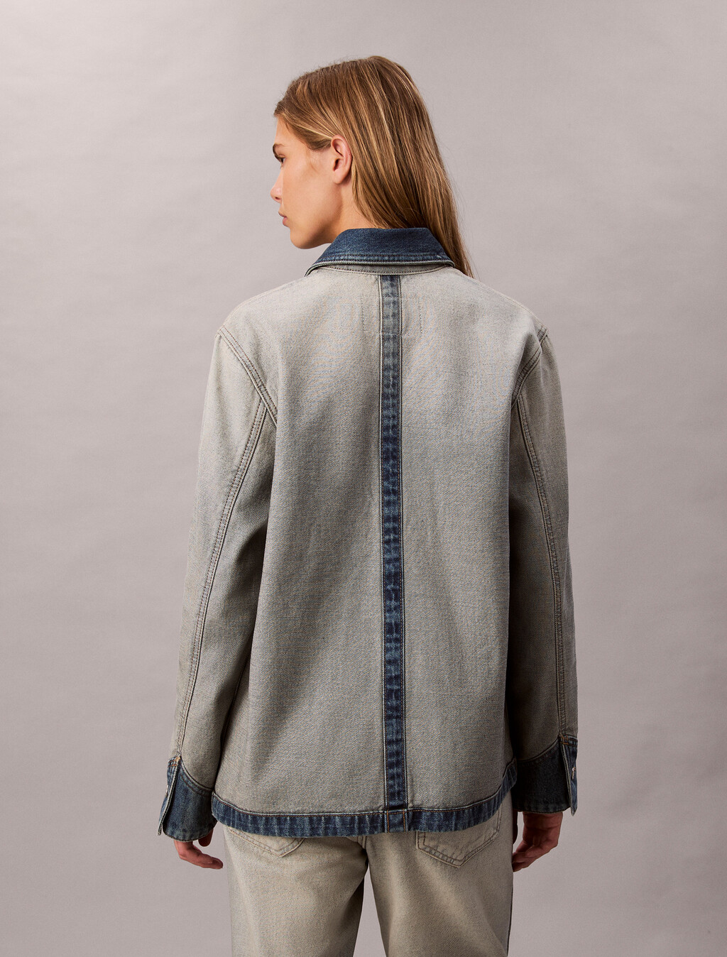 Relaxed Inside Out Denim Jacket, INDIGO INSIDE OUT, hi-res
