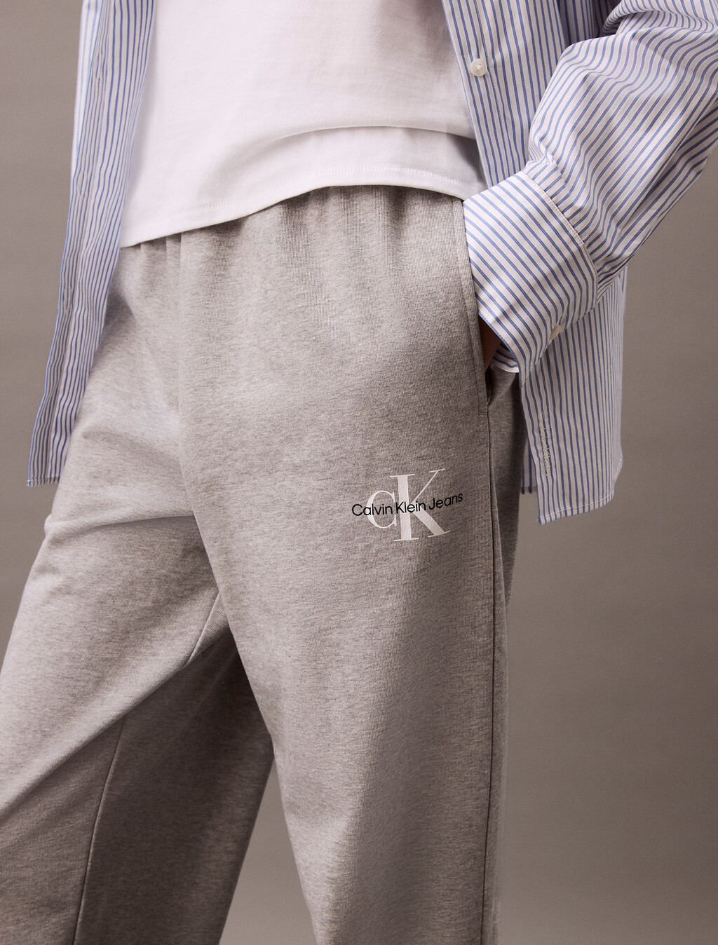 Relaxed Monogram Joggers, Heroic Grey Heather, hi-res