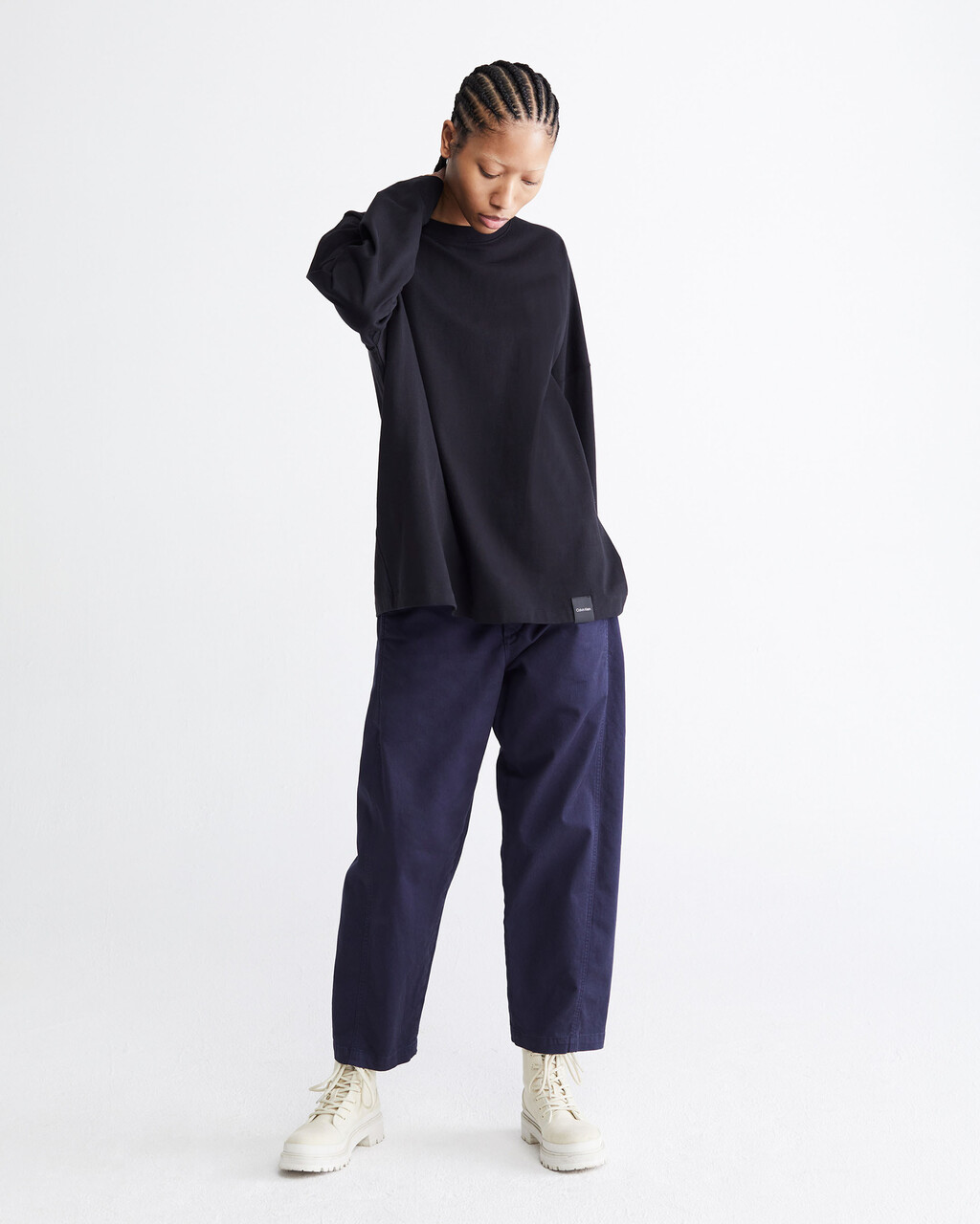 STANDARDS OVERDYED UTILITY CROPPED PANTS, NAVY BLAZER-411, hi-res