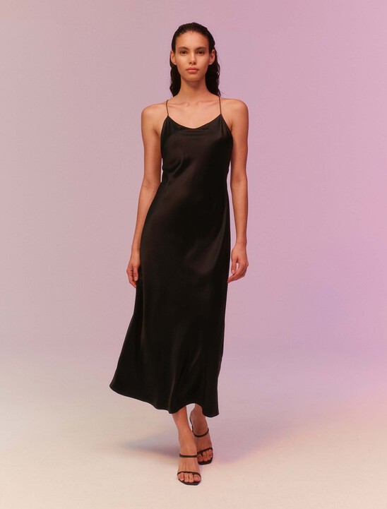 Silk Open-Back Dress